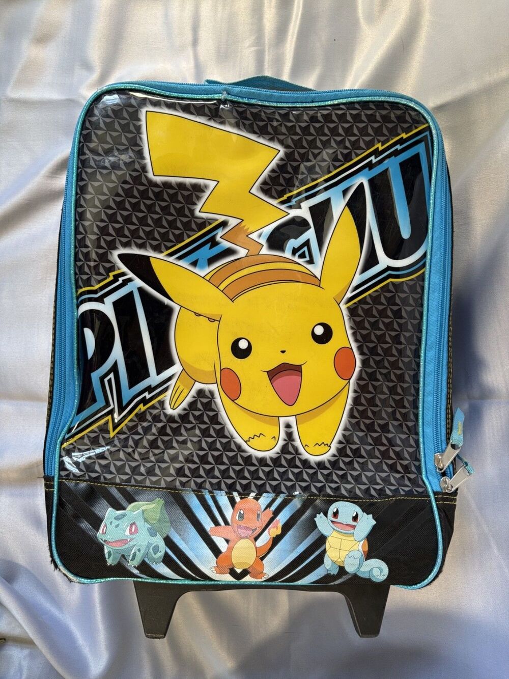 Pokemon Pikachu Bulbasaur Charmander Squirtle 16 Inch‎ Kids Wheel Suitcase